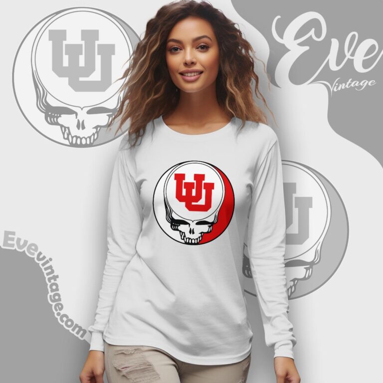 Utah Utes Steal Your Face Stealie Shirt Long Sleeve Tee Utah Utes Steal Your Face Stealie Shirt Long Sleeve Tee