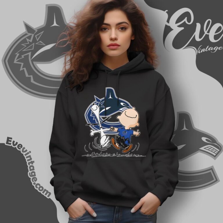 Vancouver Canucks Charlie Brown Snoopy Happy Dancing Shirt Hoodie Vancouver Canucks Charlie Brown Snoopy Happy Dancing Shirt Hoodie