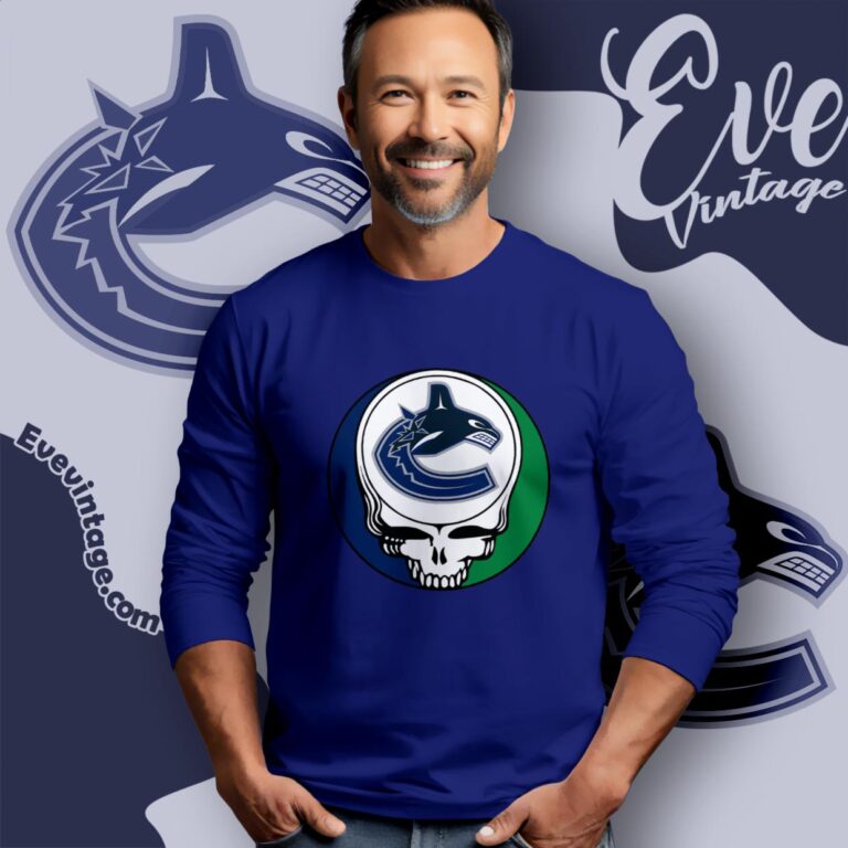 Vancouver Canucks Steal Your Face Grateful Dead Shirt Long Sleeve Tee Vancouver Canucks Steal Your Face Grateful Dead Shirt Long Sleeve Tee