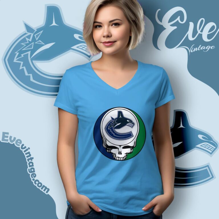 Vancouver Canucks Steal Your Face Grateful Dead Shirt V Neck TShirt Vancouver Canucks Steal Your Face Grateful Dead Shirt V Neck TShirt