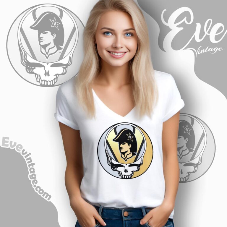 Vanderbilt Commodores Steal Your Face Stealie Shirt V Neck TShirt Vanderbilt Commodores Steal Your Face Stealie Shirt V Neck TShirt