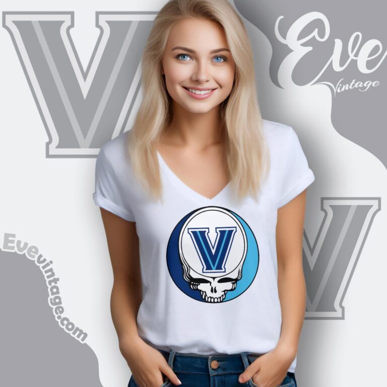 Villanova University Steal Your Face Grateful Dead Shirt V Neck TShirt Villanova University Steal Your Face Grateful Dead Shirt V Neck TShirt