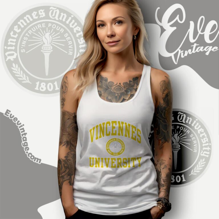 Vincennes University Shirt Tank Top Racerback Vincennes University Shirt Tank Top Racerback