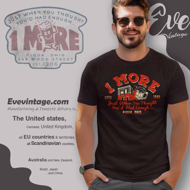 Vintage 1 More Bar Shirt Ohio Dive Bar T shirt Vintage 1 More Bar Shirt Ohio Dive Bar T shirt