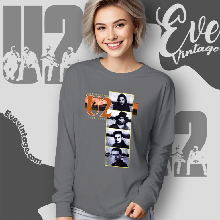 Vintage 1987 U2 Joshua Tree Concert Shirt Long Sleeve Tee Vintage 1987 U2 Joshua Tree Concert Shirt Long Sleeve Tee