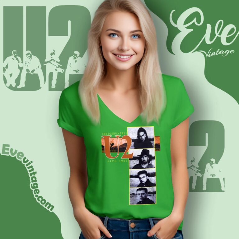 Vintage 1987 U2 Joshua Tree Concert Shirt V Neck TShirt Vintage 1987 U2 Joshua Tree Concert Shirt V Neck TShirt