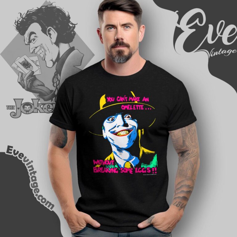 Vintage 1989 Joker Jack Nicholson Quote Shirt You Can't Make An Omelette Vintage 1989 Joker Jack Nicholson Quote Shirt You Can't Make An Omelette
