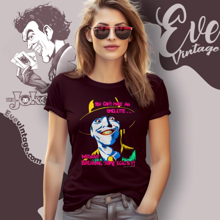 Vintage 1989 Joker Jack Nicholson Quote Shirt You Can't Make An Omelette Vintage 1989 Joker Jack Nicholson Quote Shirt You Can't Make An Omelette