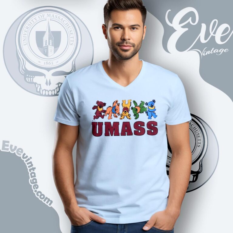 Vintage 1994 Umass Grateful Dead Dancing Bears V Neck TShirt Vintage 1994 Umass Grateful Dead Dancing Bears V Neck TShirt