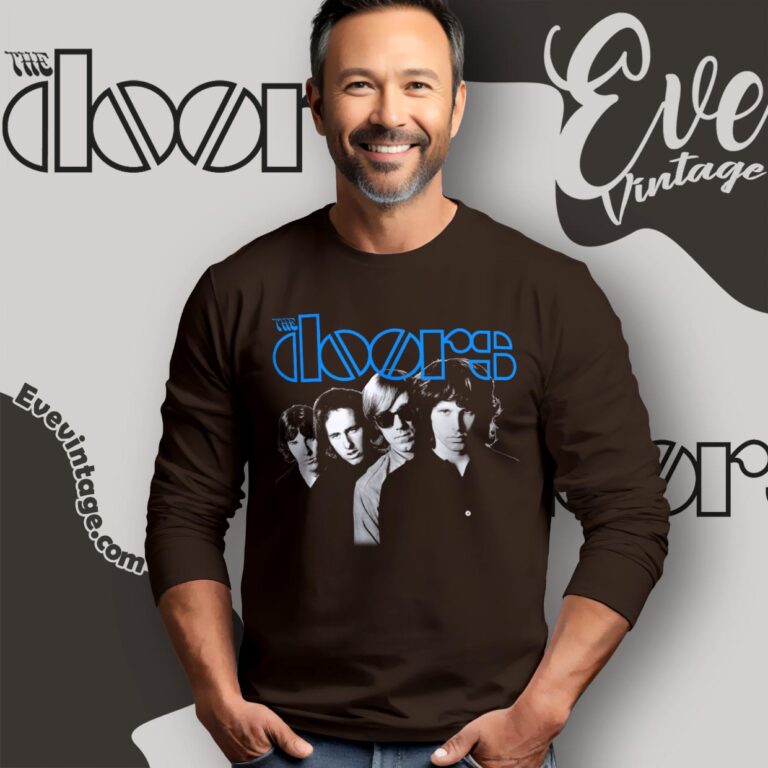 Vintage 70s The Doors Band Shirt Long Sleeve Tee Vintage 70s The Doors Band Shirt Long Sleeve Tee