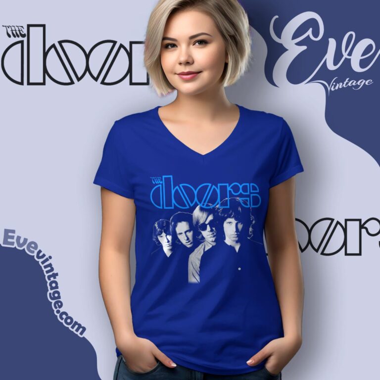Vintage 70s The Doors Band Shirt V Neck TShirt Vintage 70s The Doors Band Shirt V Neck TShirt