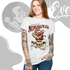 Vintage 90s Florida State Seminoles Football Women T shirt