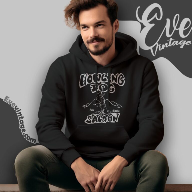 Vintage 90s Howling Dog Saloon Shirt Fox Alaska Souvenir Hoodie Vintage 90s Howling Dog Saloon Shirt Fox Alaska Souvenir Hoodie