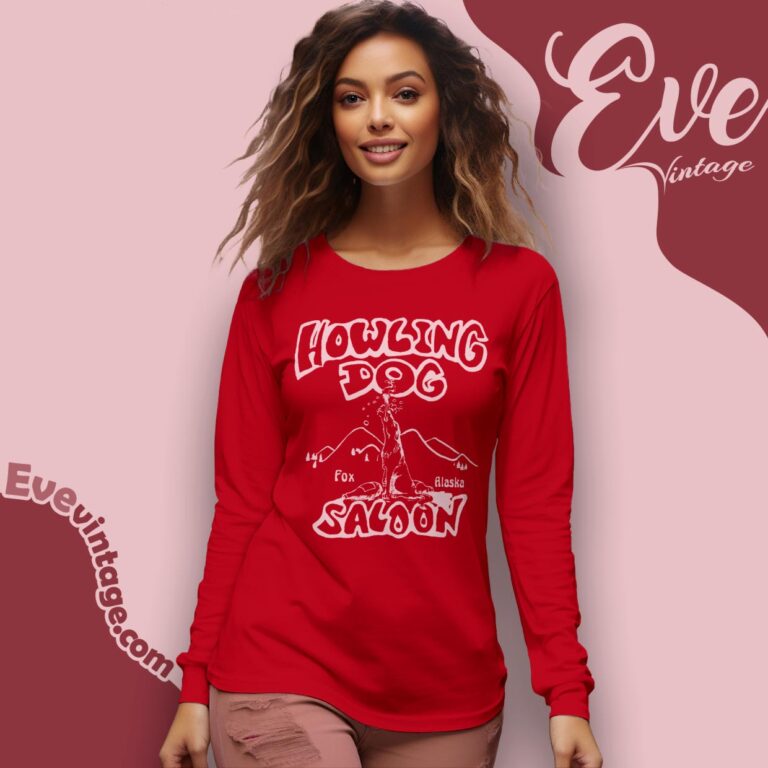 Vintage 90s Howling Dog Saloon Shirt Fox Alaska Souvenir Long Sleeve Tee Vintage 90s Howling Dog Saloon Shirt Fox Alaska Souvenir Long Sleeve Tee