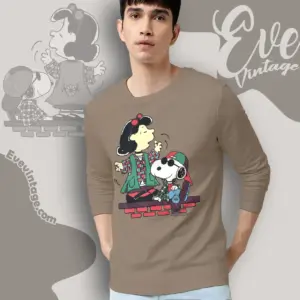 Vintage 90s Snoopy And Lucy Long Sleeve Tee
