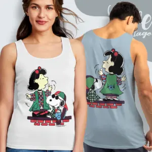 Vintage 90s Snoopy And Lucy Tank Top Racerback