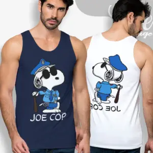 Vintage 90s Snoopy Joe Cop Tank Top Racerback