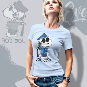Vintage 90s Snoopy Joe Cop Women T shirt