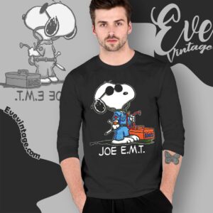 Vintage 90s Snoopy Joe E m t Shirt Long Sleeve Tee