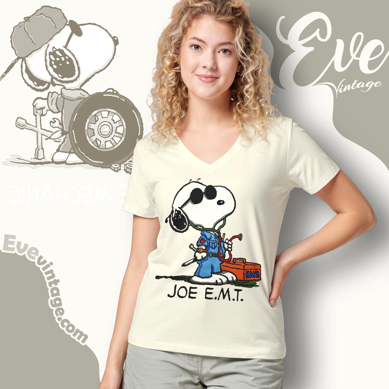 Vintage 90s Snoopy Joe E.M.T Shirt Vintage 90s Snoopy Joe E.M.T Shirt