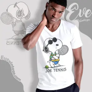 Vintage 90s Snoopy Joe Tennis V Neck TShirt
