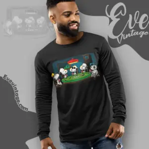 Vintage 90s Snoopy Poker Dogs Long Sleeve Tee