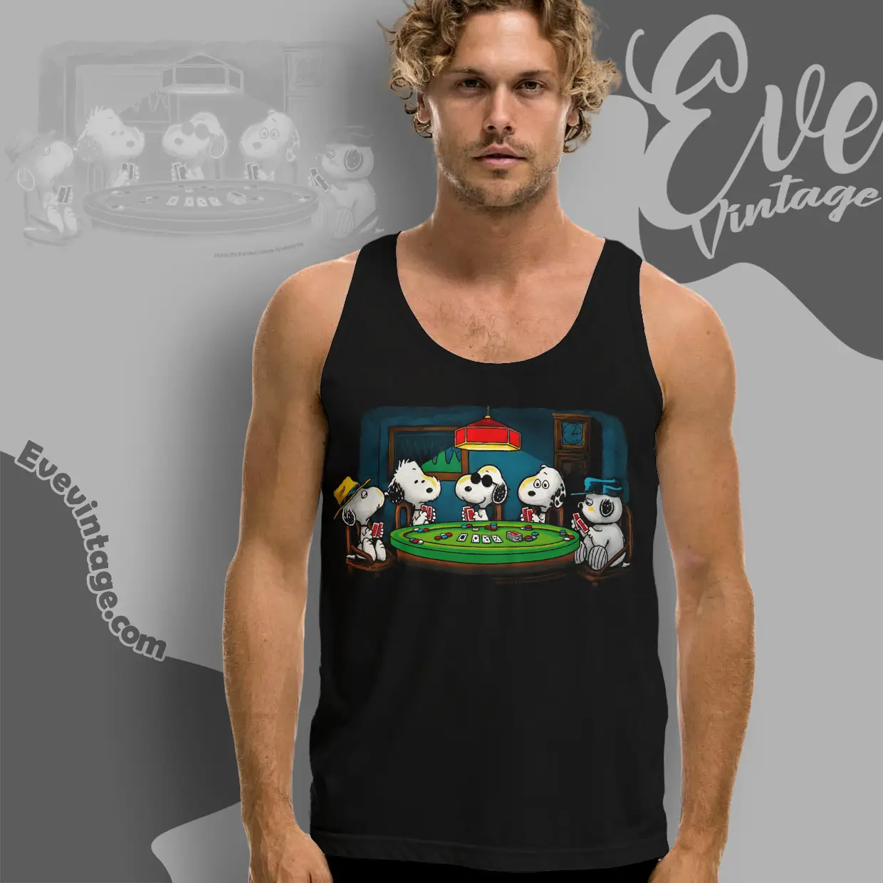 Vintage 90s Snoopy Poker Dogs Tank Top Racerback Vintage 90s Snoopy Poker Dogs Tank Top Racerback