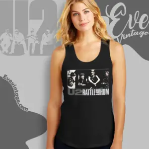 Vintage 90s U2 Shirt Rattle And Hum Art Tank Top Racerback