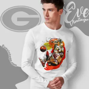 Vintage 90s Uga Georgia Bulldogs Basketball Long Sleeve Tee
