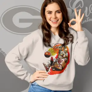 Vintage 90s Uga Georgia Bulldogs Basketball Sweatshirt