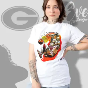 Vintage 90s Uga Georgia Bulldogs Basketball Women T shirt