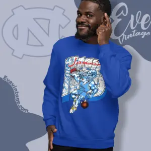 Vintage 90s Unc Tar Heels Jammin Basketball Sweatshirt