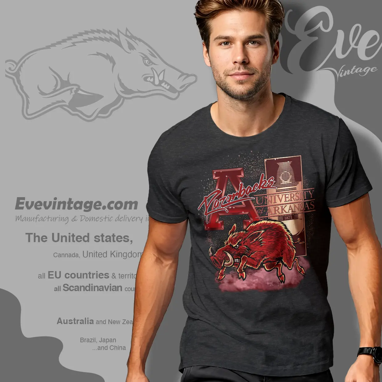 Vintage Arkansas Razorbacks Uark Mascot T shirt Vintage Arkansas Razorbacks Uark Mascot T shirt