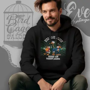 Vintage Bird Cage Saloon Shirt Prescott Dive Bar Hoodie