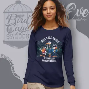 Vintage Bird Cage Saloon Shirt Prescott Dive Bar Long Sleeve Tee