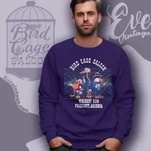 Vintage Bird Cage Saloon Shirt Prescott Dive Bar Sweatshirt