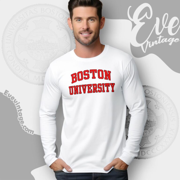Vintage Boston University Shirt Long Sleeve Tee Vintage Boston University Shirt Long Sleeve Tee