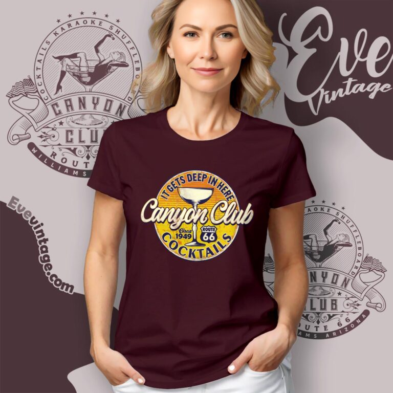 Vintage Canyon Club Cocktails Shirt Williams Arizona Women T shirt Vintage Canyon Club Cocktails Shirt Williams Arizona Women T shirt