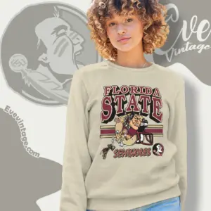 Vintage Fsu Seminoles Football Helmet Sweatshirt