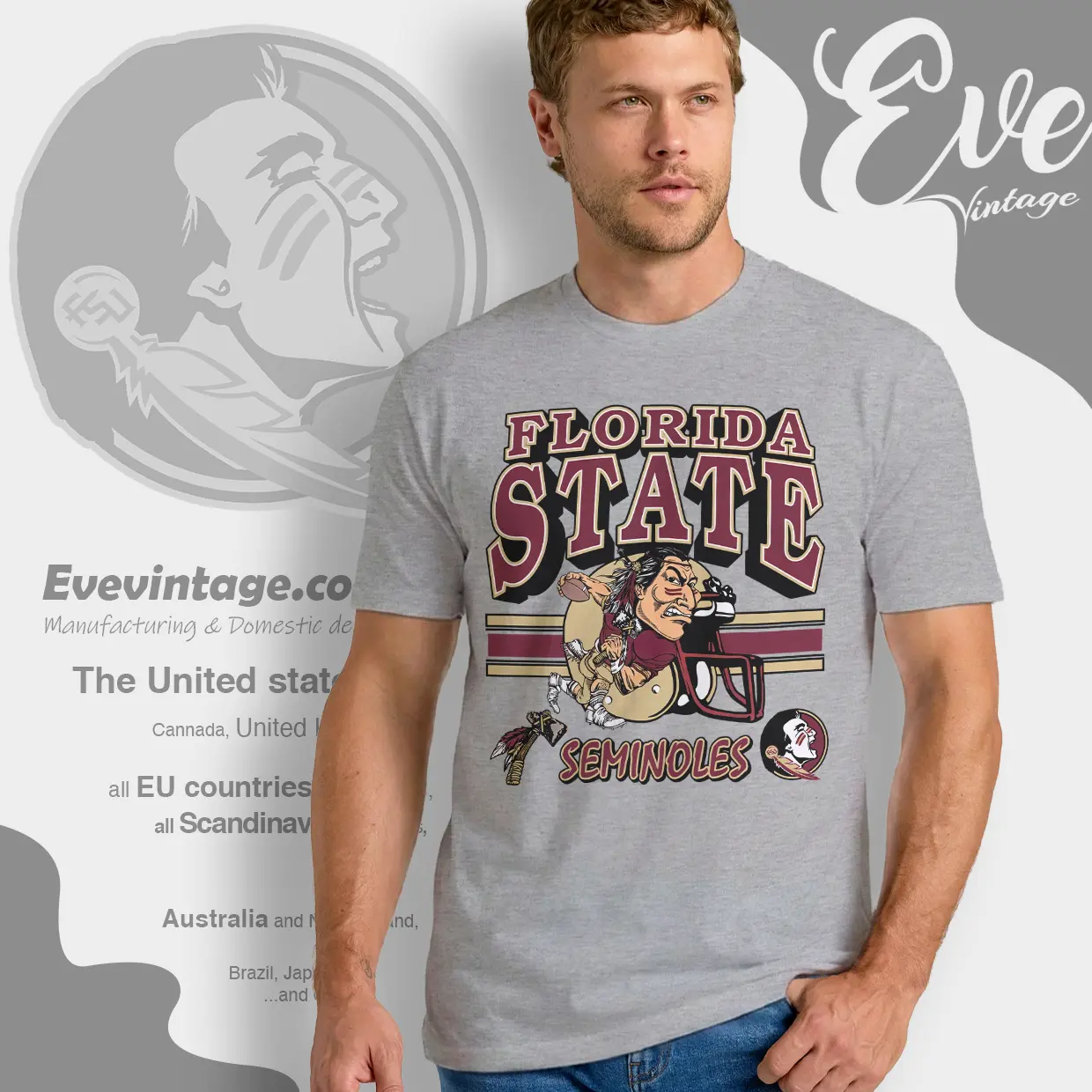 Vintage Fsu Seminoles Football Helmet T shirt Vintage Fsu Seminoles Football Helmet T shirt