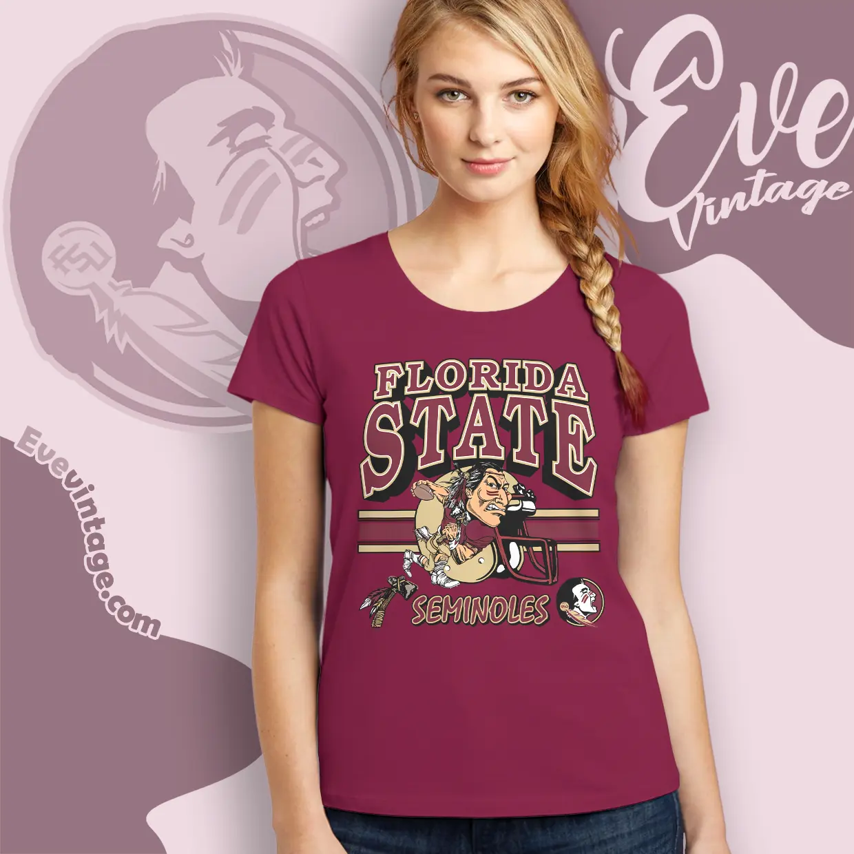 Vintage Fsu Seminoles Football Helmet Women T shirt Vintage Fsu Seminoles Football Helmet Women T shirt