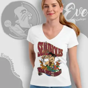 Vintage Fsu Seminoles Football Shirt Seminoles Will Rock Your World V Neck TShirt