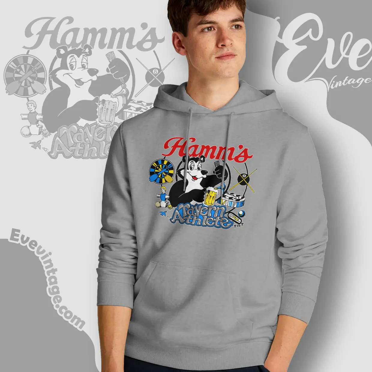 Vintage Hamms Beer Tavern Athlete Hoodie Vintage Hamms Beer Tavern Athlete Hoodie