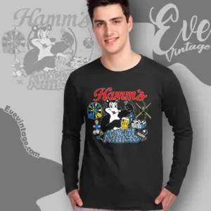 Vintage Hamms Beer Tavern Athlete Long Sleeve Tee