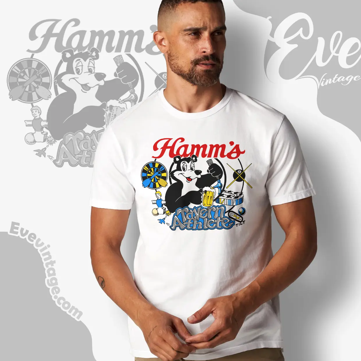 Vintage Hamms Beer Tavern Athlete T shirt Vintage Hamms Beer Tavern Athlete T shirt
