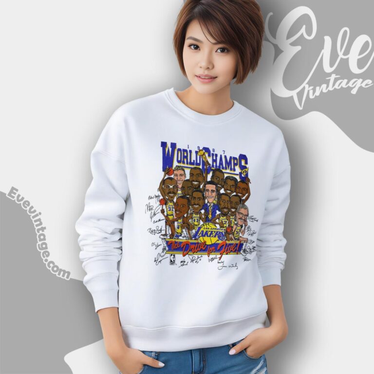 Vintage Lakers 1987 Shirt World Champions The Drive For Five Sweatshirt Vintage Lakers 1987 Shirt World Champions The Drive For Five Sweatshirt