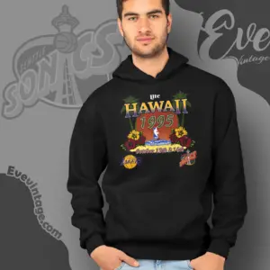 Vintage Lite Hawaii 1995 La Lakers Vs Seattle Sonics Hoodie