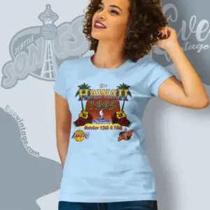 Vintage Lite Hawaii 1995 La Lakers Vs Seattle Sonics Women T shirt