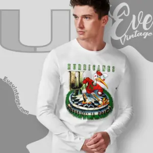Vintage Miami Hurricanes Mascot Long Sleeve Tee