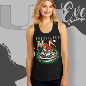 Vintage Miami Hurricanes Mascot Tank Top Racerback